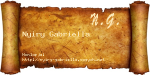 Nyiry Gabriella névjegykártya